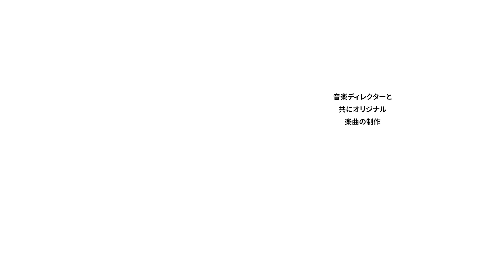 音楽ディレクターと共にオリジナル楽曲の制作