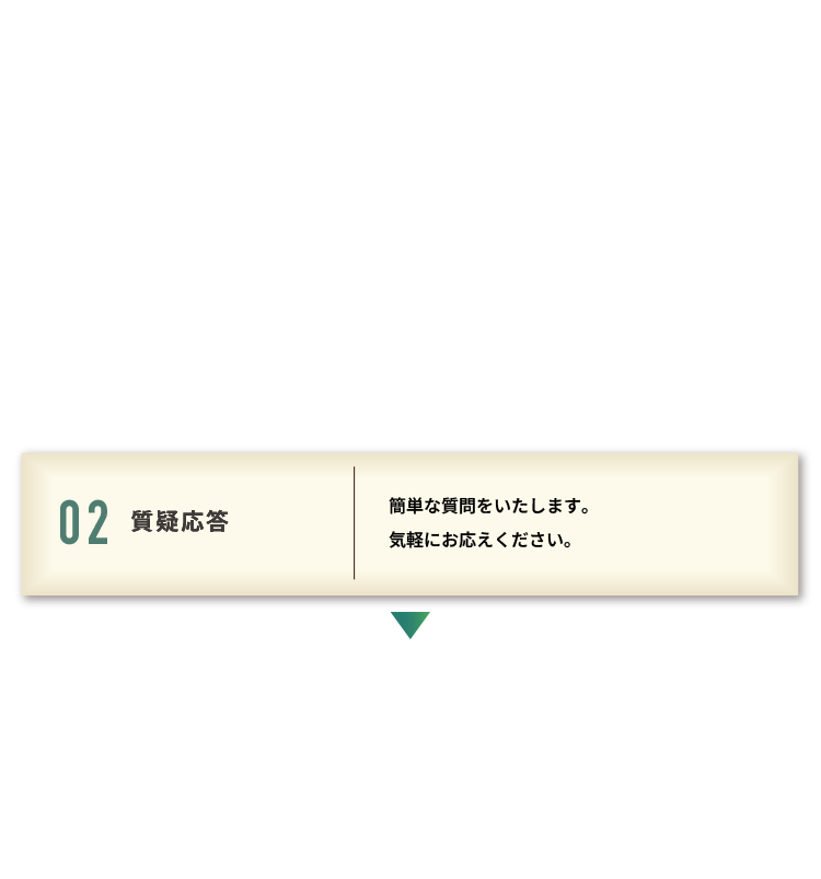 02 質疑応答 簡単な質問をいたします。気軽にお応えください。
